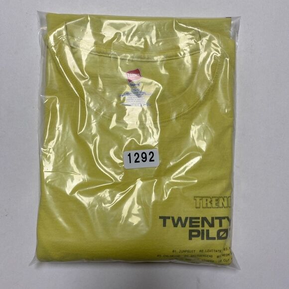 Twenty One Pilots Men’s Unisex Yellow Trench Graphic Long Sleeve Shirt Sz L - Picture 11 of 12